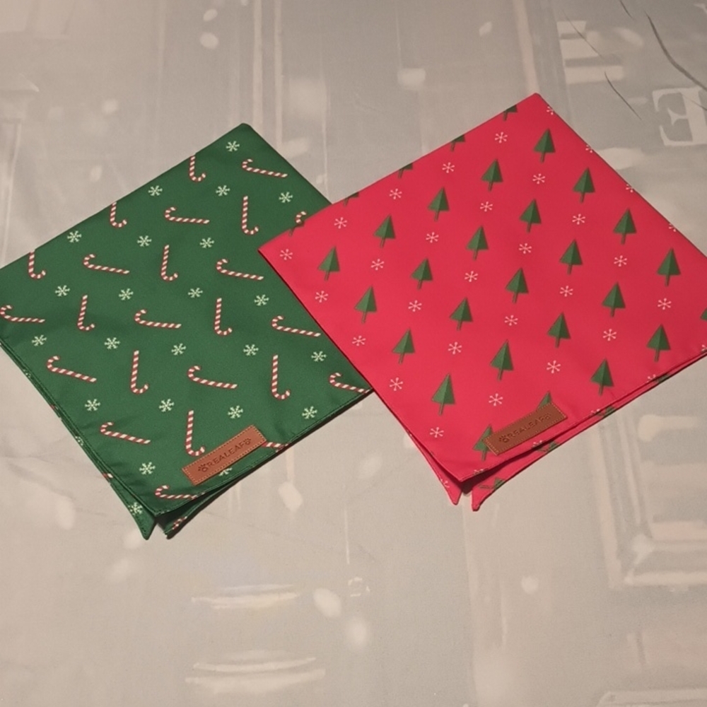 Dog Bandanas Festive Green and Red Holiday